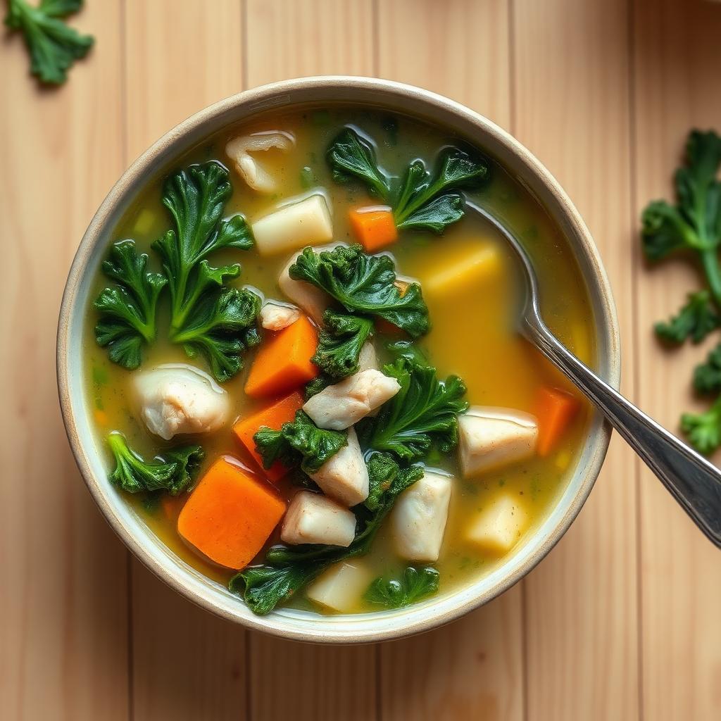 Low-Calorie Chicken & Kale Soup