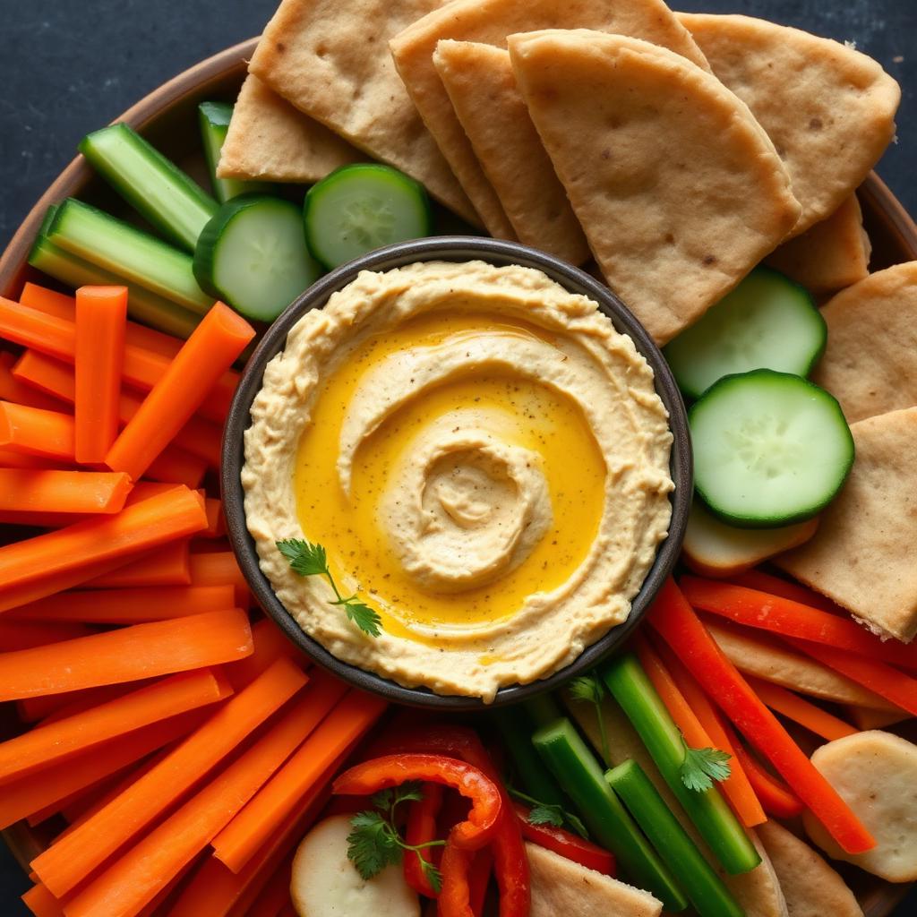 Hummus & Veggie Snack Plate